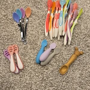 Colorful Baby Feeding Spoon Lot